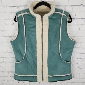 WIND RIVER | zip sherpa&suede vest
